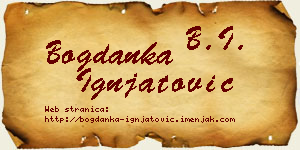 Bogdanka Ignjatović vizit kartica